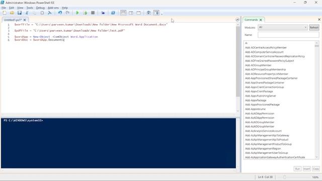 PowerShell Script to Save Word File as PDF смотреть онлайн