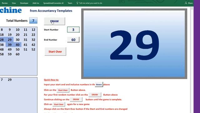 Prize Draw Machine from Accountancy Templates смотреть онлайн