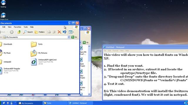 How to install fonts on Windows XP смотреть онлайн
