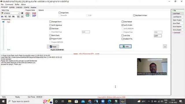 Downloading program from laptop to microcontroller Atmel AT89s52 смотреть онлайн