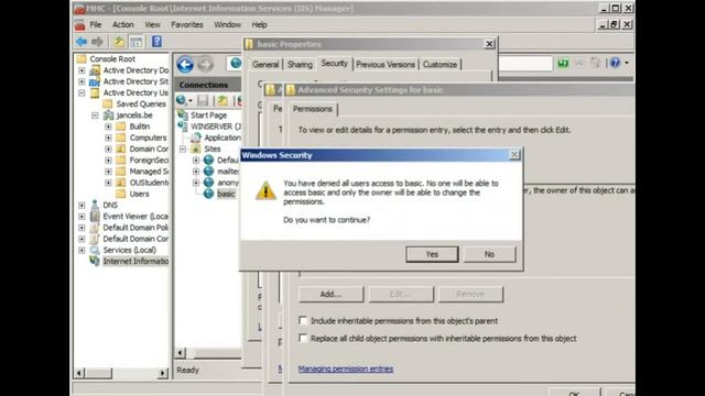 IIS basic authentication configuration example смотреть онлайн