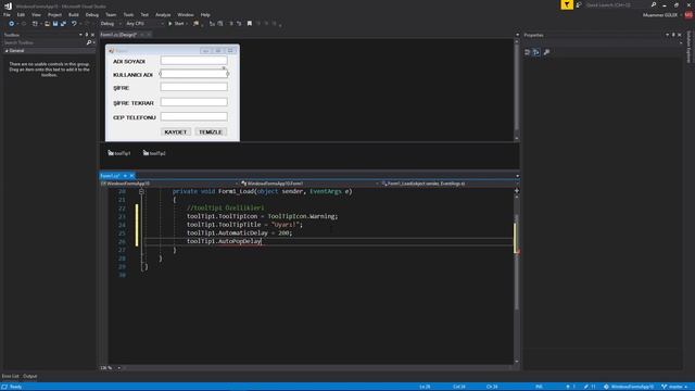 25- C# ToolTip Örnekleri (Examples ) , C# Dersleri 2018 смотреть онлайн