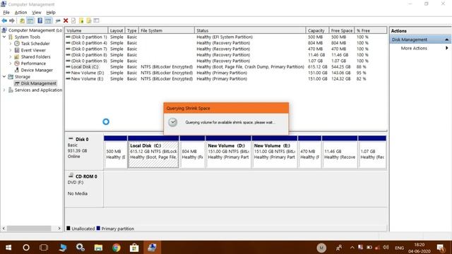 How to create Partition on Windows 10 || Disk management || Shrink volume || Storage management смотреть онлайн