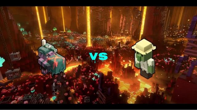Minecraft Legends Zombie Vs All Piglins - зомби против всех пиглинов