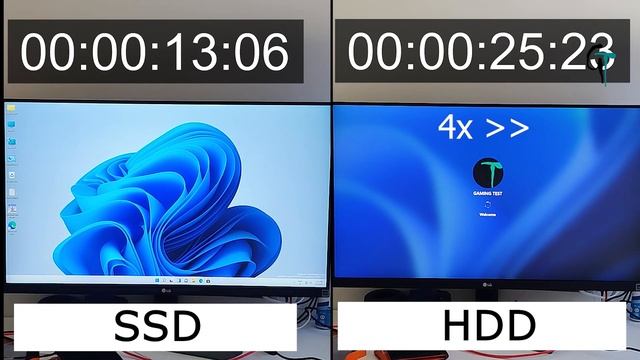 SSD VS HDD WINDOWS 11 boot time test #ssd #hdd #Nvme смотреть онлайн