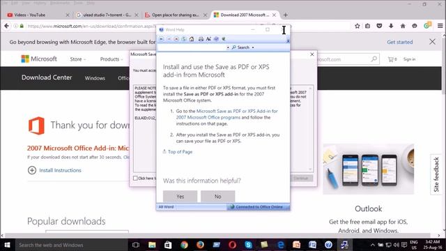 How to save document as PDF format in MS word 2007? смотреть онлайн