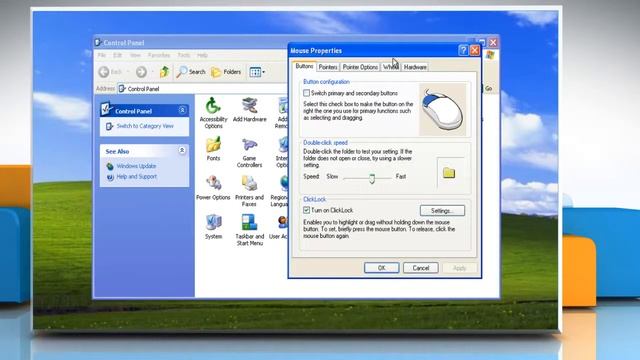 Windows® XP: Switch mouse buttons смотреть онлайн