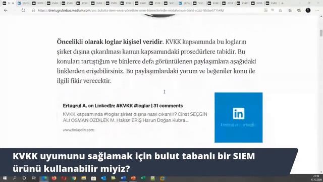 KVKK'da SIEM'in Yeri смотреть онлайн