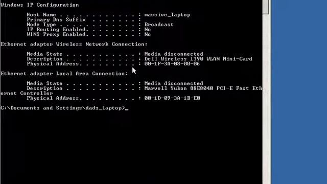 Windows XP BASICS - View Your NIC (Network Interface Card) and Wireless NIC MAC Address смотреть онлайн