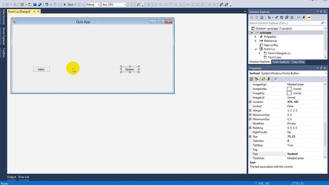 Quiz App 2 Form Designing on windows form visual studio-2013 смотреть онлайн