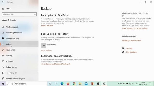Windows Update and Security settings in Windows 10 смотреть онлайн