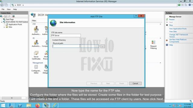 FTP Server Installation and Configuration in Windows Server 2012 R2 смотреть онлайн