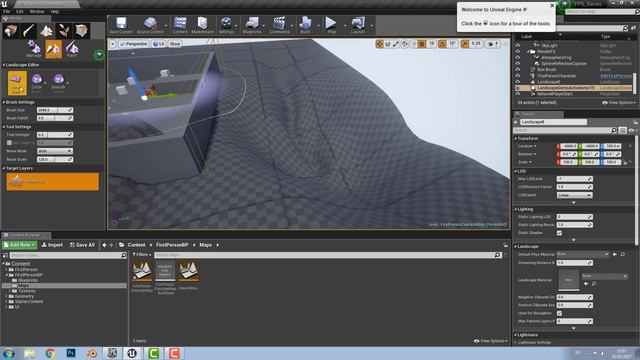 UE4 FPS Series - Stage 1 - Landscape Tutorial смотреть онлайн