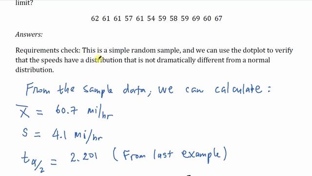 Estimating a population mean - section 7.3 смотреть онлайн