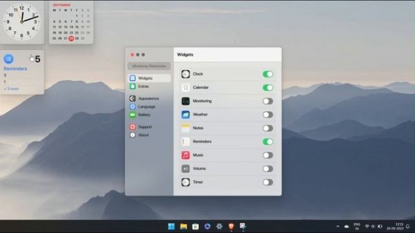 How to customize windows 11 with monterery rainmeter widgets