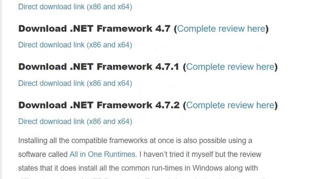 .NET Framework All versions direct download links смотреть онлайн