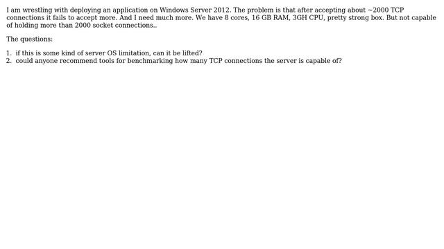 Benchmark maximum number of TCP connections on Windows Server 2012 смотреть онлайн