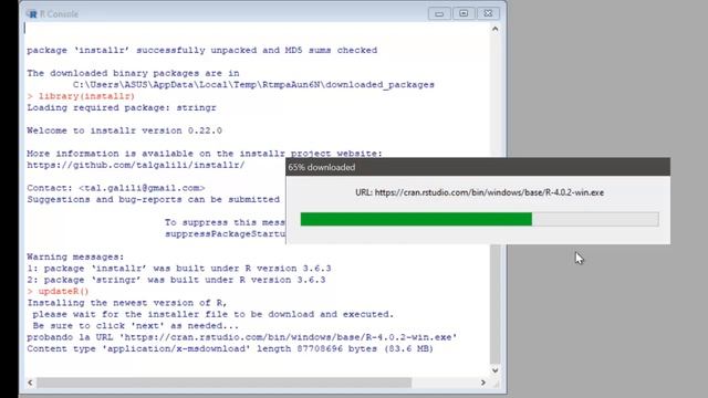 Como actualizar R a su última versión. смотреть онлайн