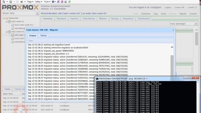 VM Live Migration Proxmox 3 1 смотреть онлайн