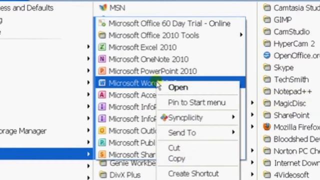 How to Put Microsoft Word Back on My Start Menu : Microsoft Word Help смотреть онлайн