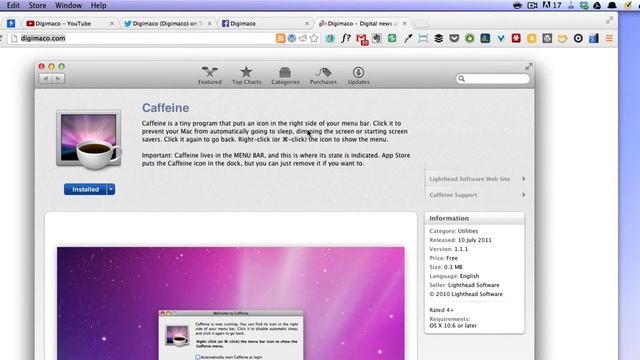 Disable your Mac's screensaver and sleep mode with Caffeine смотреть онлайн