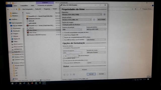 Como Criar Pendrive inicializável do Windows 10 Pro 64 bits. смотреть онлайн