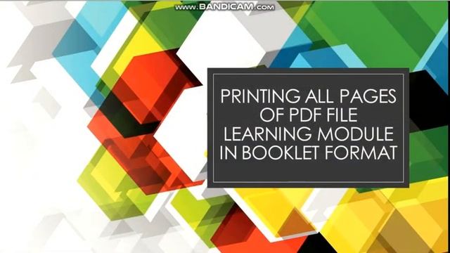 learning module PRINTING смотреть онлайн