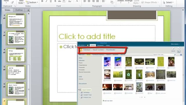 Microsoft Sharepoint 2010   Work With SharePoint Content In PowerPoint.   Www.windowstechet.com