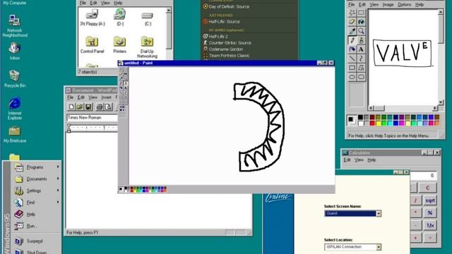 Windows 95 Ms paint Steam Deck boot animation смотреть онлайн