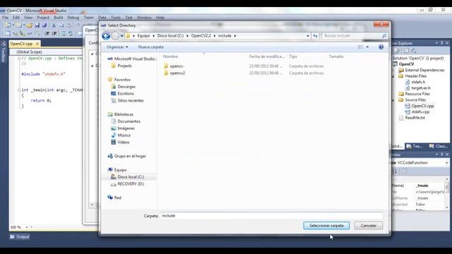 Tutorial sencillo para la instalación y configuración de OpenCV en Visual Studio 2010 смотреть онлайн