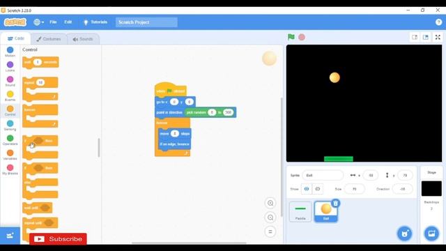 Creating a one player Ping Pong Game in Scratch 3.0 смотреть онлайн