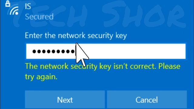 Fix WiFi The network security key isn't correct Please try again Problem Solve in Window 7,8,10 смотреть онлайн