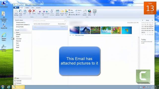 Beginning computer Email lessons How to detach attachments with Windows Live Mail смотреть онлайн