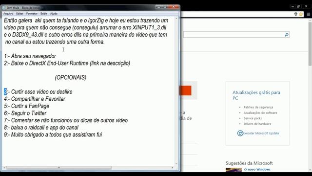 Corrigindo erros xinput1_3.dll e d3dx9_43.dll [atualizado 2014] смотреть онлайн