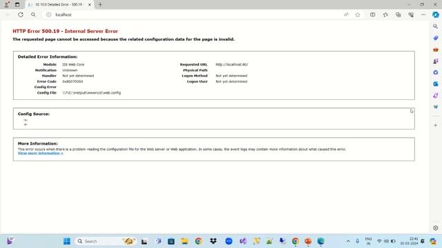 HTTP Error 500.19 Internal Server Error | ASP.NET Core Hosting Bundle Runtime Error смотреть онлайн