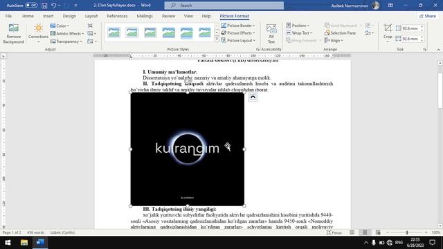 Wordda Rasm Joylash | Wordda Rasm Qo'shish
