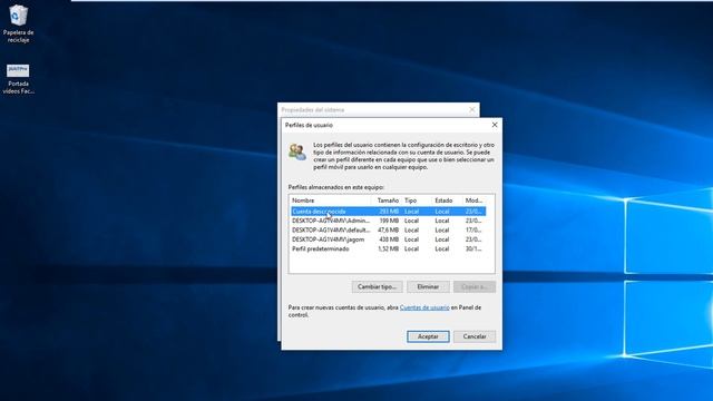 Eliminar correctamente perfil de usuario en Windows 10 смотреть онлайн