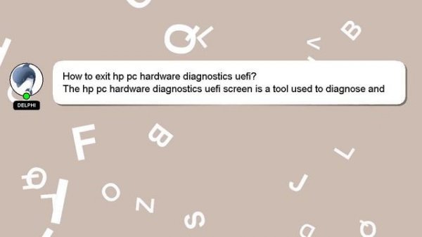 How to exit hp pc hardware diagnostics uefi?