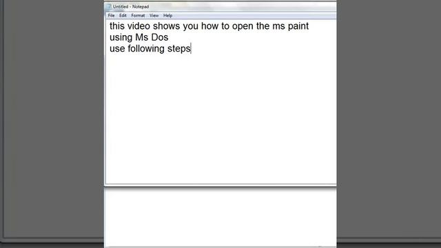 how to open MsPaint using Ms Dos смотреть онлайн