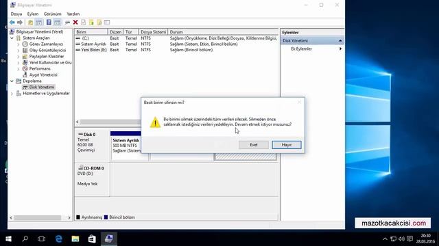 Windows 10 Disk Birleştirme смотреть онлайн