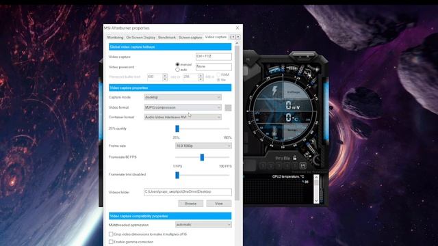 Record PC screen using MSI Afterburner смотреть онлайн