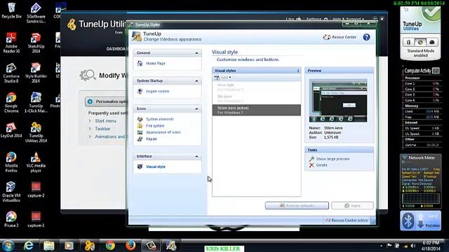 HOW TO USE TUNE Up Utiliites TO CHANGE VISUAL STYLE IN WINDOWS 7 смотреть онлайн