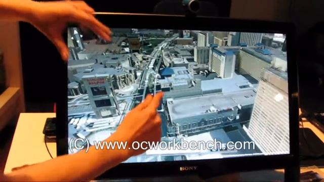 Windows 7 launch - Demonstration of Multi touch technology used in games and old games compatibilit смотреть онлайн