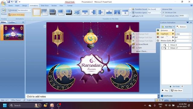 How to to create Ramzan Animation In Ms PowerPoint II PowerPoint Main animation Kaise Banate Hain смотреть онлайн