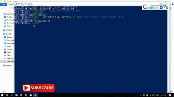 How to Secure Password in PowerShell