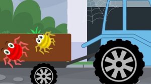 Синий трактор - песенка про пауков