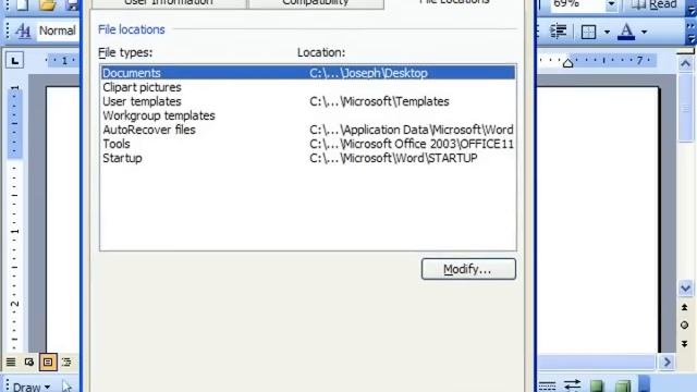 Word 2003 Tutorial Setting the Default Document File Location Microsoft Office Training Lesson 31.1 смотреть онлайн