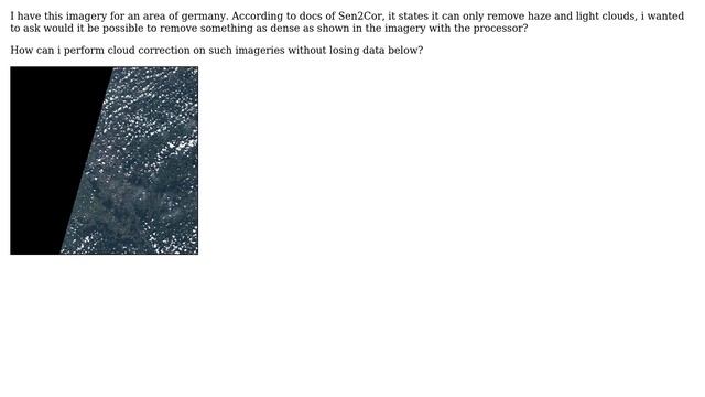 GIS: Cloud Removal through Sen2cor for sentinel 2 images? смотреть онлайн