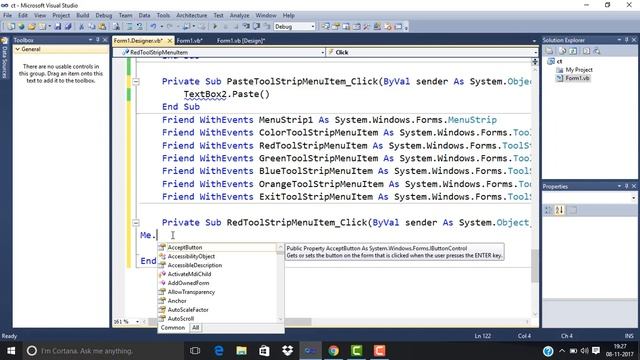 VB.NET: How to create menus in VB.NET смотреть онлайн