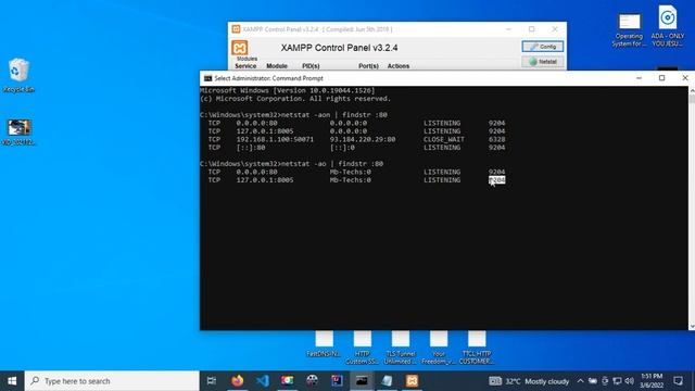 Error: Apache Shutdown Unexpectedly.